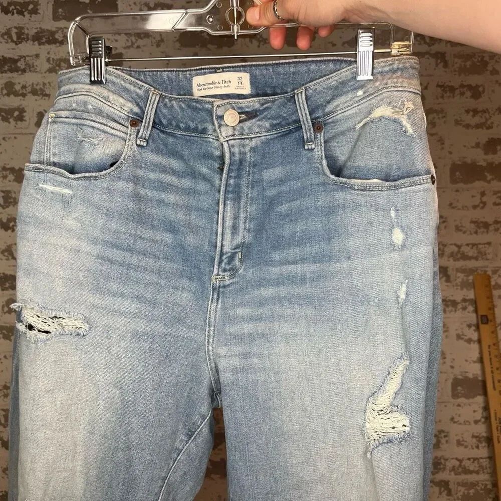 Abercrombie & fitch | women Highrise super skinny distressed denim jeans